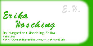 erika wosching business card